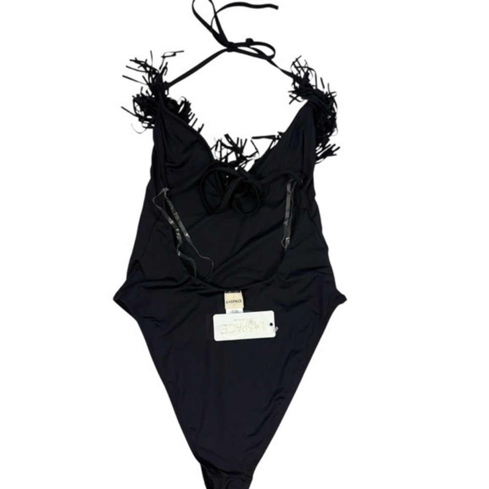 LSPACE NWT‎ $198 Black Desert Days Fringed One-Piece Swimsuit  M - Picture 5 of 7
